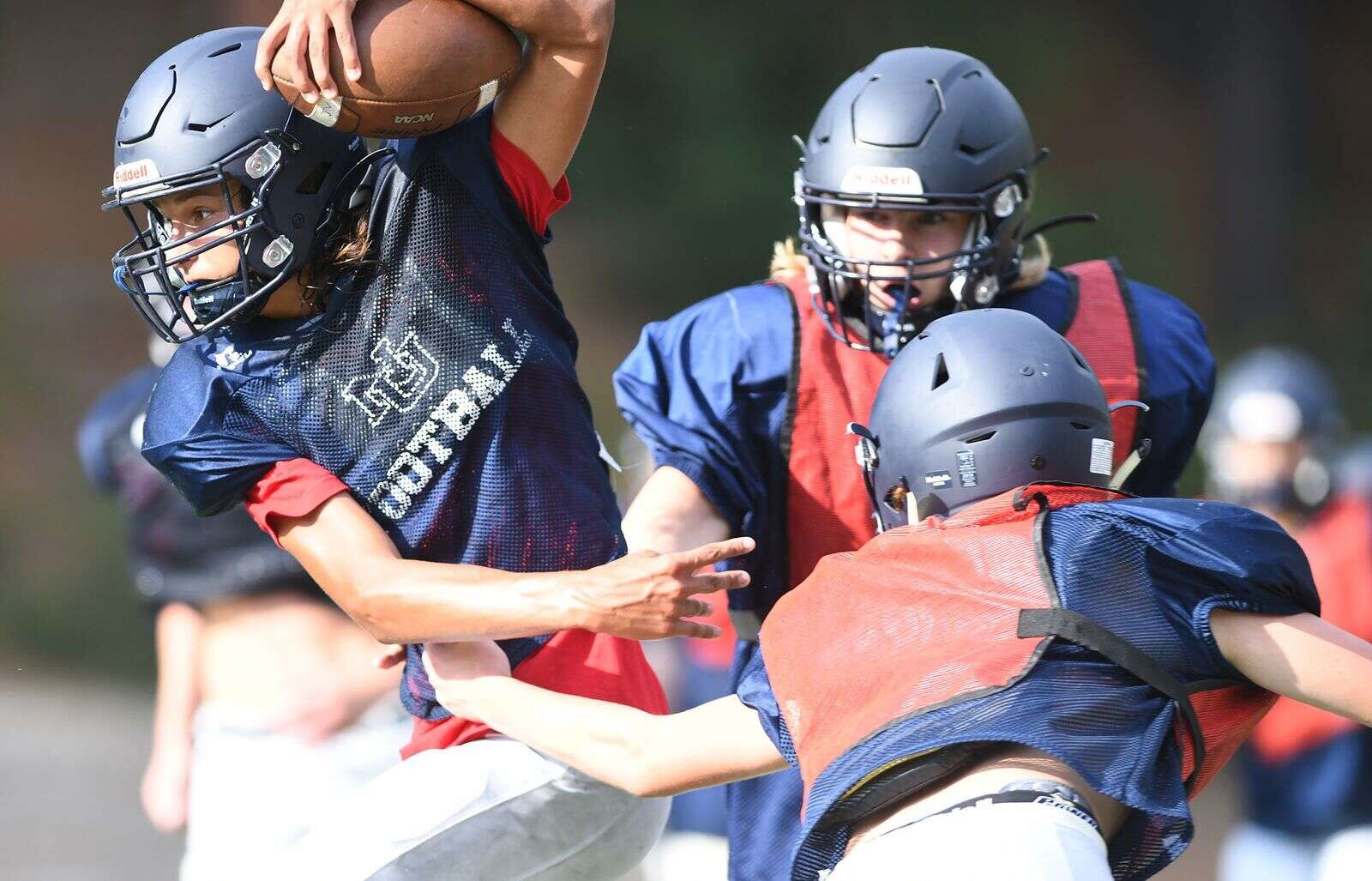First football of the season: Nevada Union hosts Blue and Gold Scrimmage